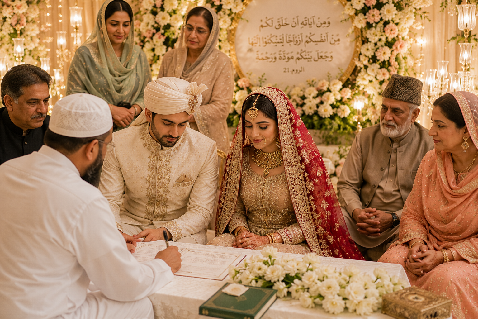 Tasteful Pakistani Nikah Ceremony